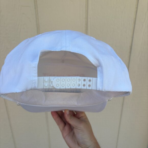 Vintage Discount Tire Michelin Snapback Rope Hat One Size White 90s Racing Cars - Picture 5 of 6
